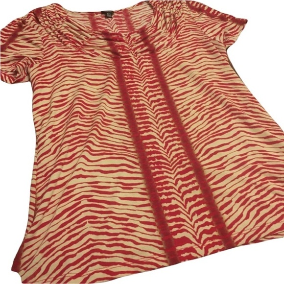 Rafaella Animal Print T-Shirt Blouse Size M - Picture 2 of 8